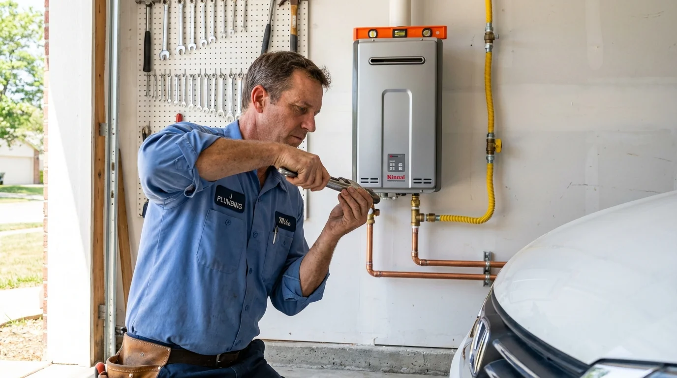 Tankless water heater installation by a Johns Plumbing LLC plumber in Honey Brook